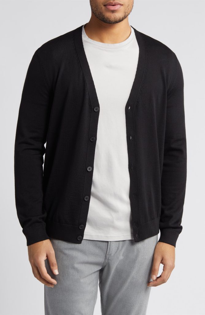 Mens black cardigan