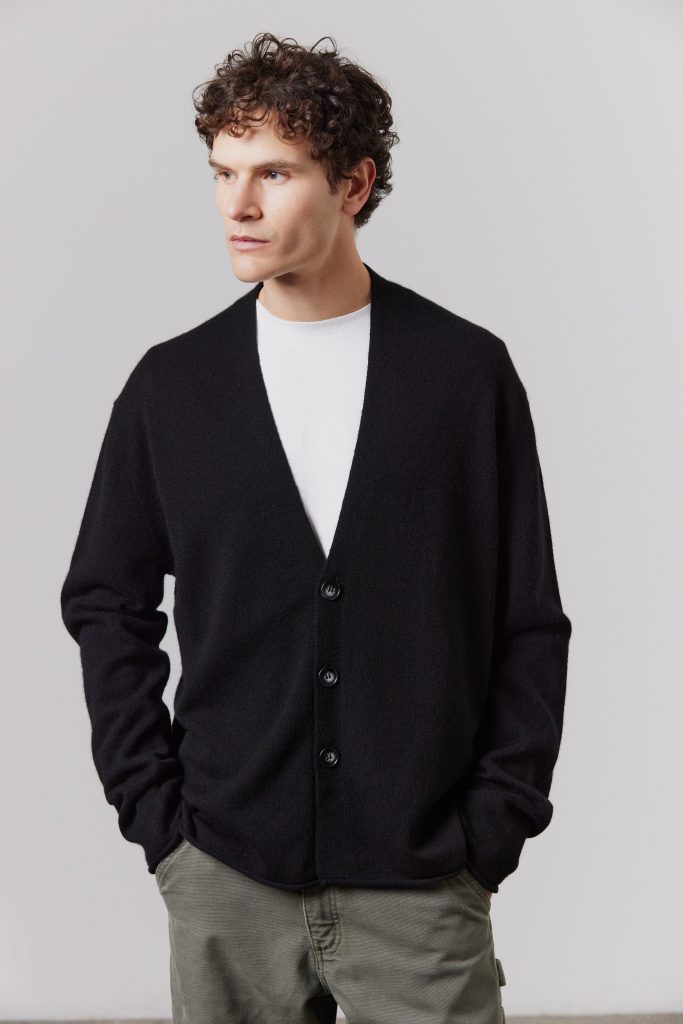 mens cashmere cardigan