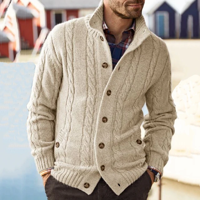 mens knit cardigan