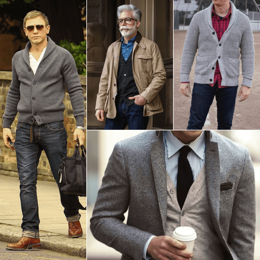 What to wear under a cardigan men