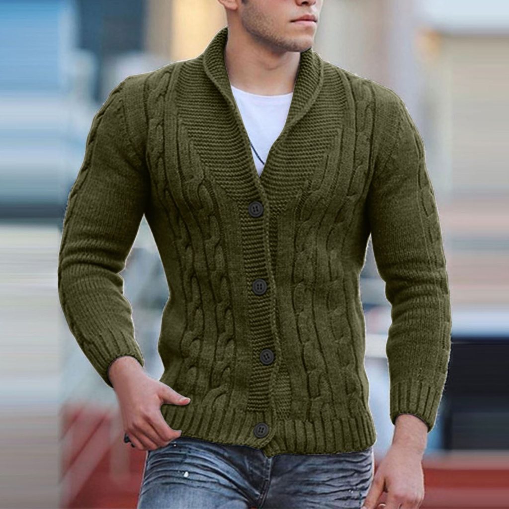 mens oversized cardigan