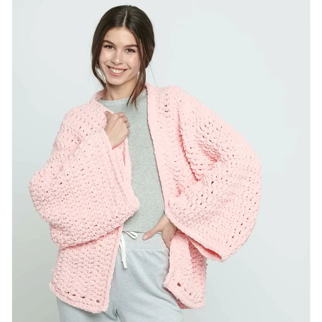 oversized crochet cardigan