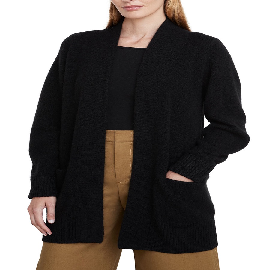 black cashmere cardigan