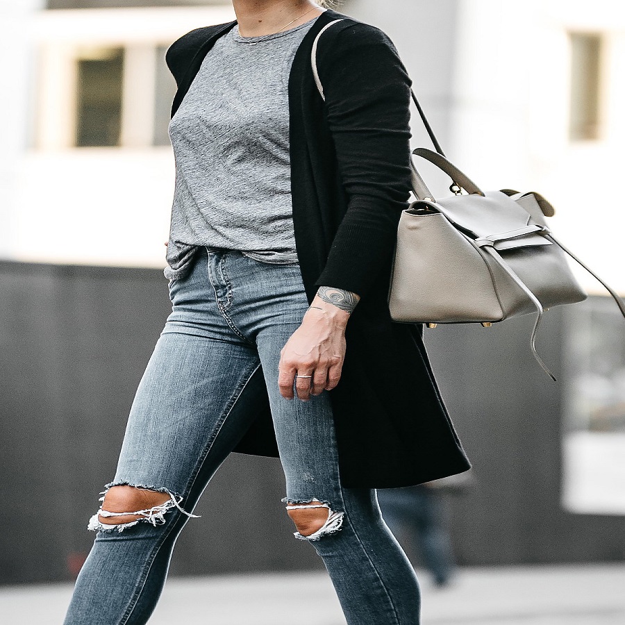 Black cardigan outfit