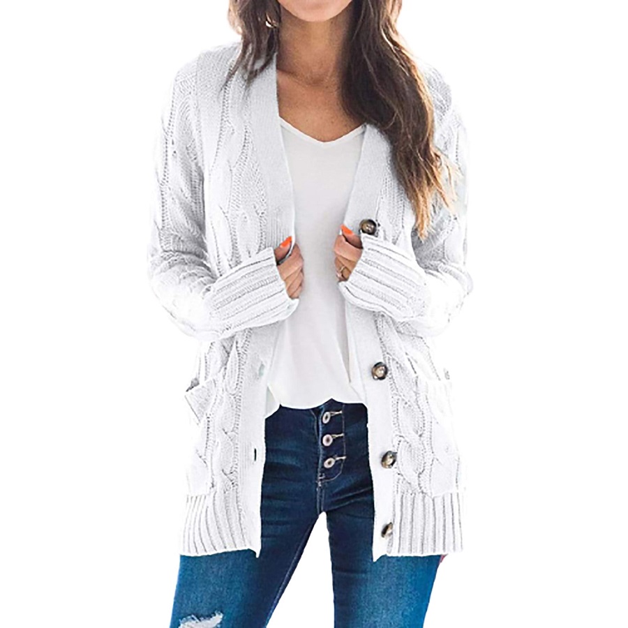 Women's white cardigan