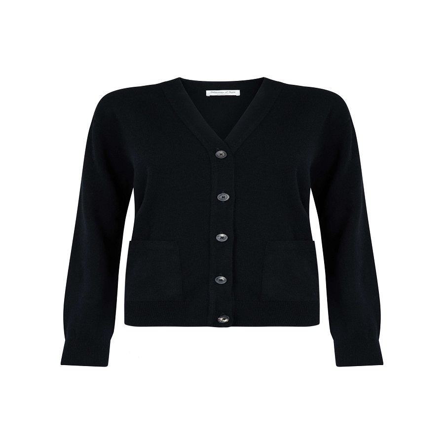 black cashmere cardigan