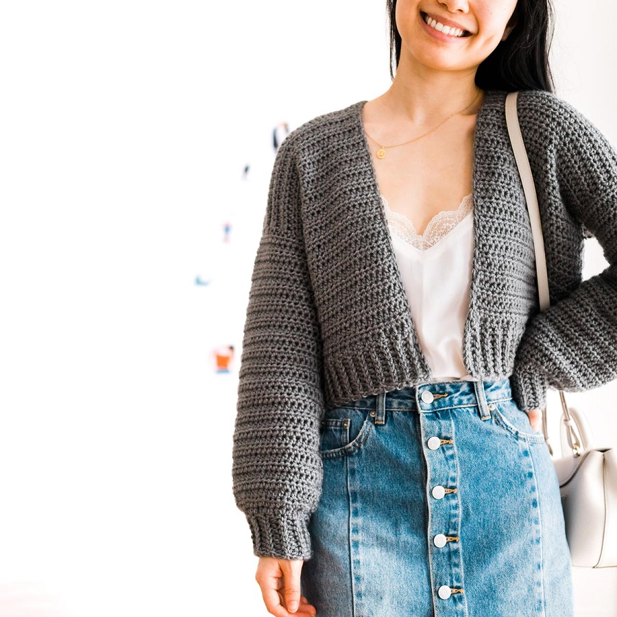 oversized crochet cardigan