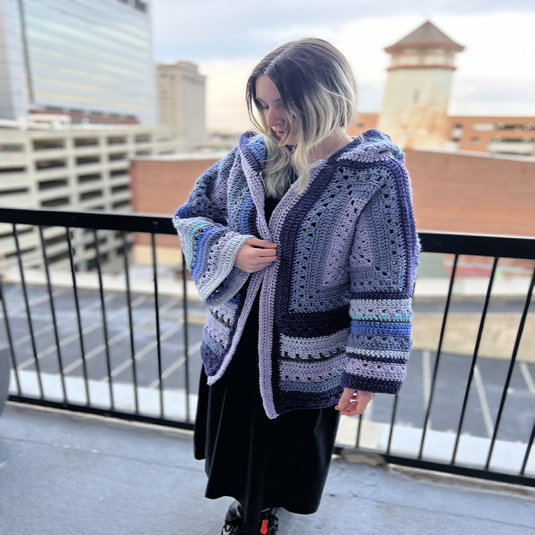 crochet hexi cardigan