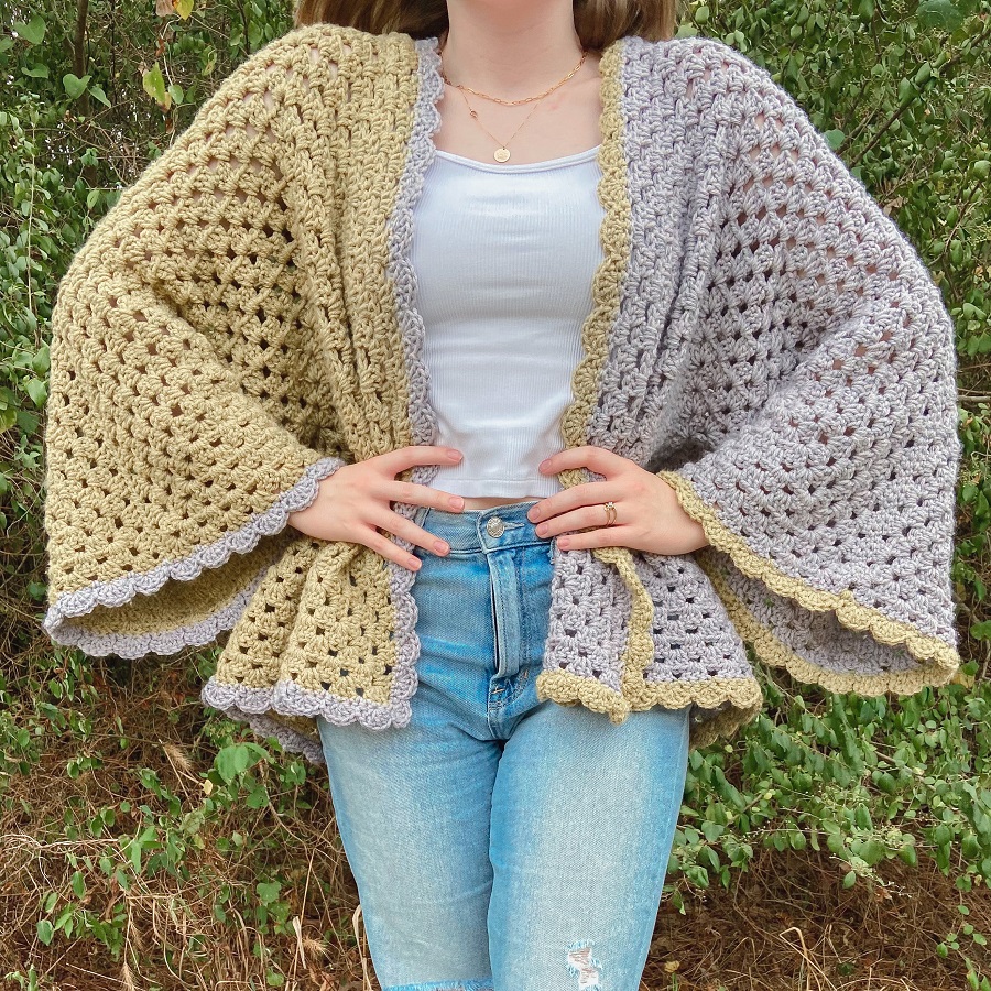 crochet hexi cardigan