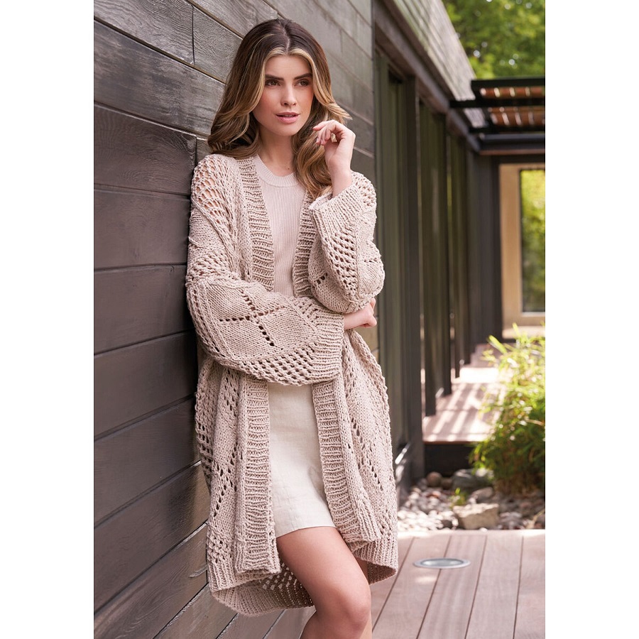 Oversized cotton cardigan