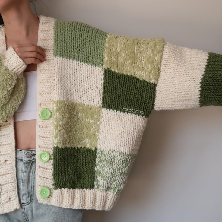 Patchwork cardigan crochet pattern