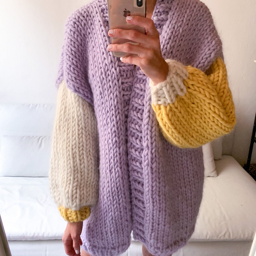 Oversized chunky cardigan