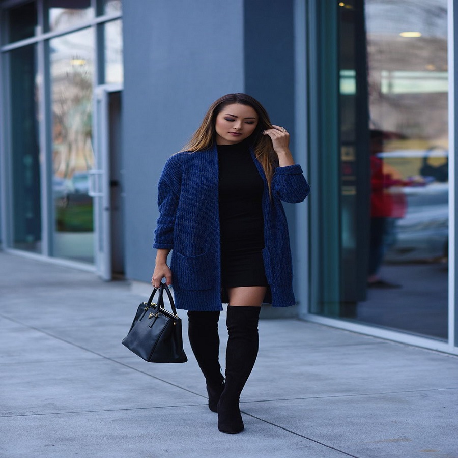 Blue Cardigan Outfit