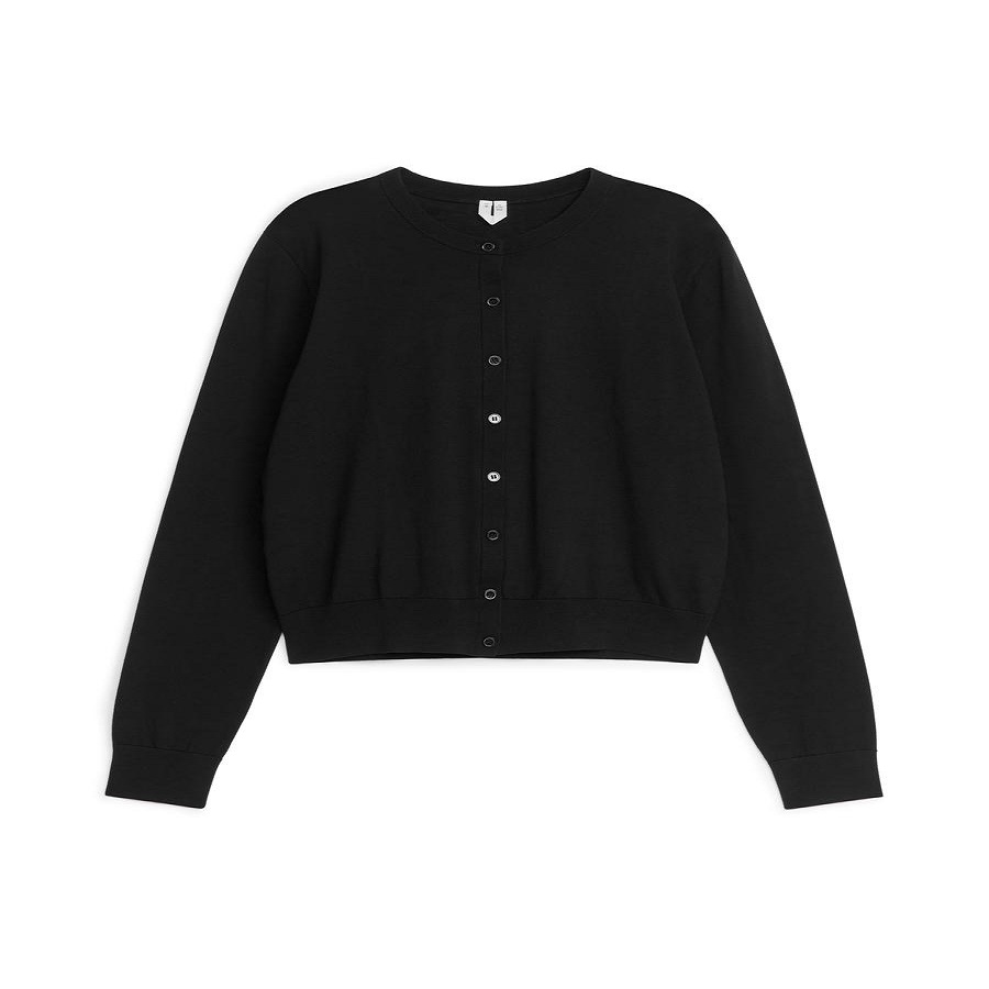 black cotton cardigan