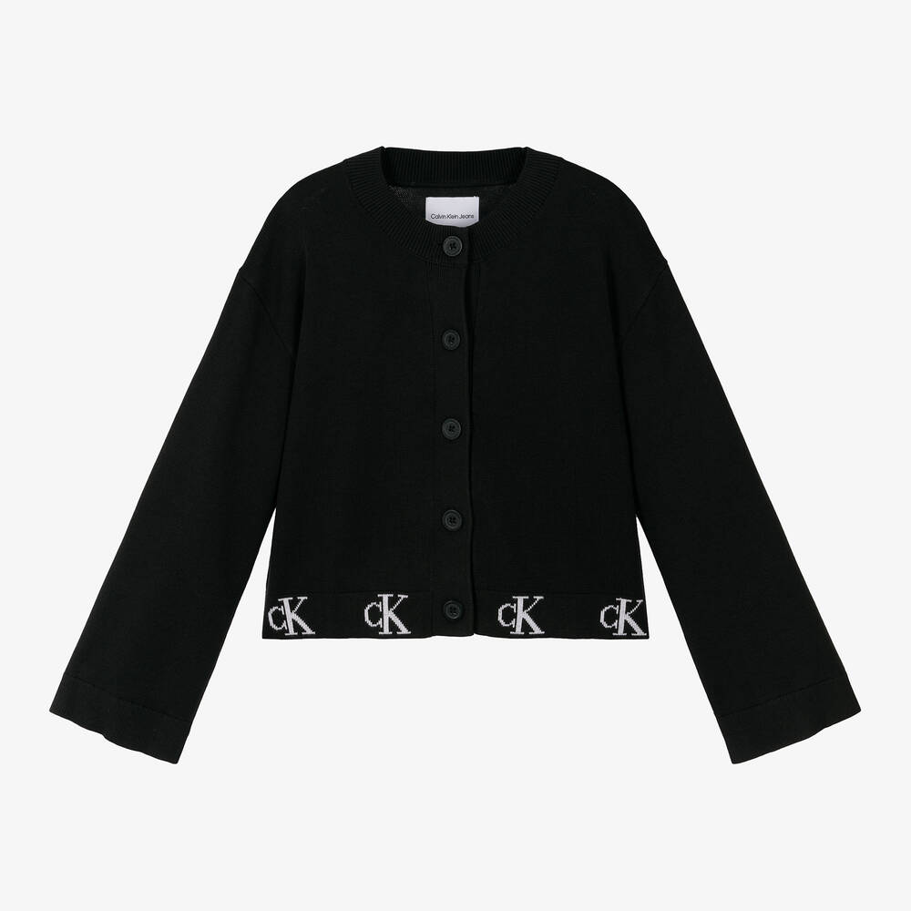 black cotton cardigan