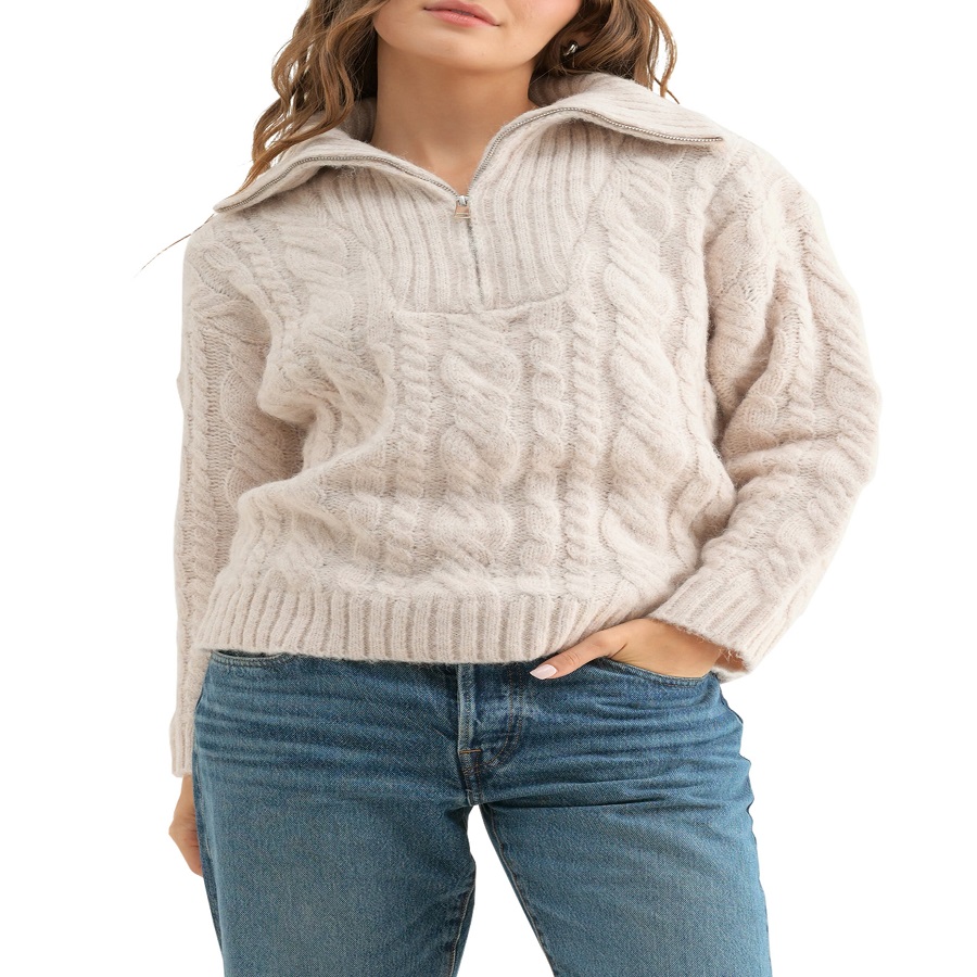 Half Zip Sweater Women