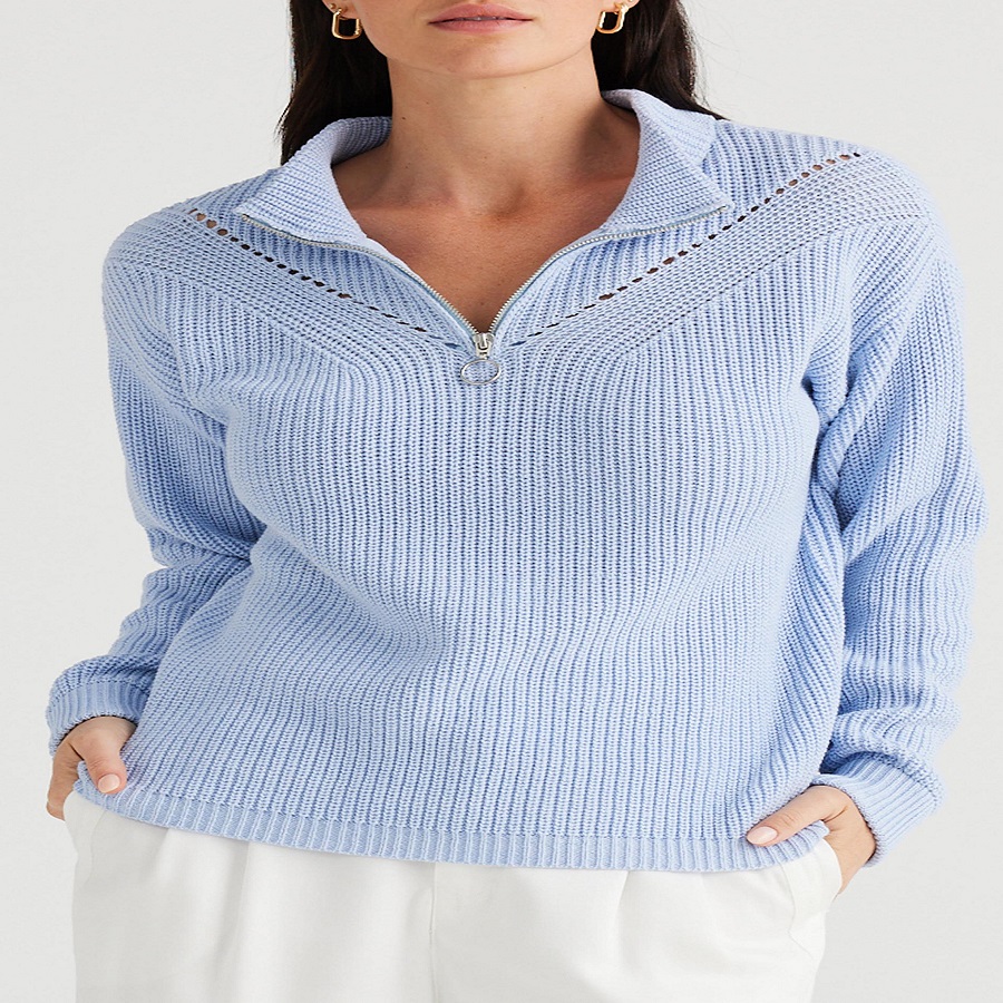 Quarter Zip Sweater Women