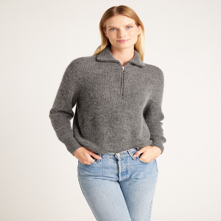 Half Zip Sweater Women