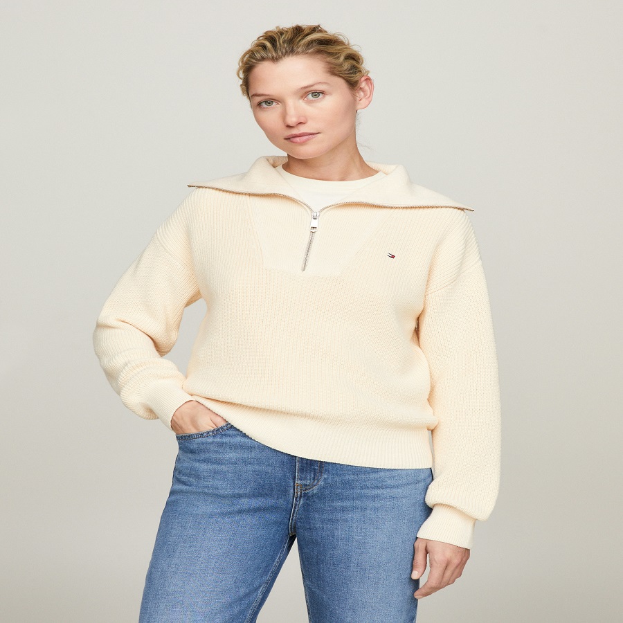 Half Zip Sweater Women